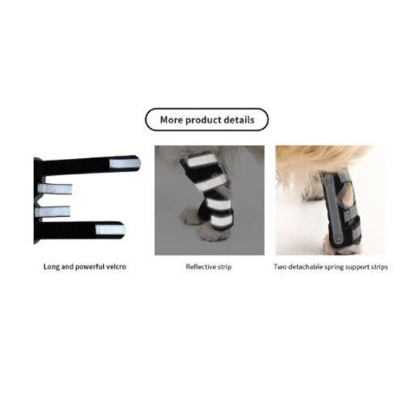Dog Rear Leg Knee Braces - Pair - Hock Joint Wrap Support Injuries Size Medium - Picture 3 of 10